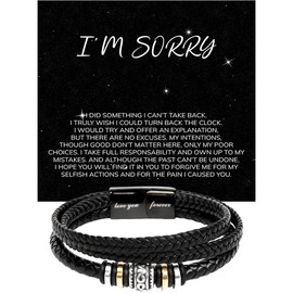 GLAVICY I Am Truly Sorry Bracelet For Him, Apology Gifts For Men, I'm Sorry Bracelet Gift For Him, I'm Sorry For Hurting You Bracelet For Him, Forgive Me Bracelet, I'm Sorry Gifts For Him #3