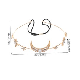 Beavorty Venda tocado de cadena de cabeza de tiaras para mujer joyería de cadena de cabeza para mujer diadema de disfraz de diosa mujer disfraz de Aleación de zinc