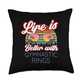 Gymnastic Rings / 'Life Id Better With Gymnastic Rings!' Throw Pillow