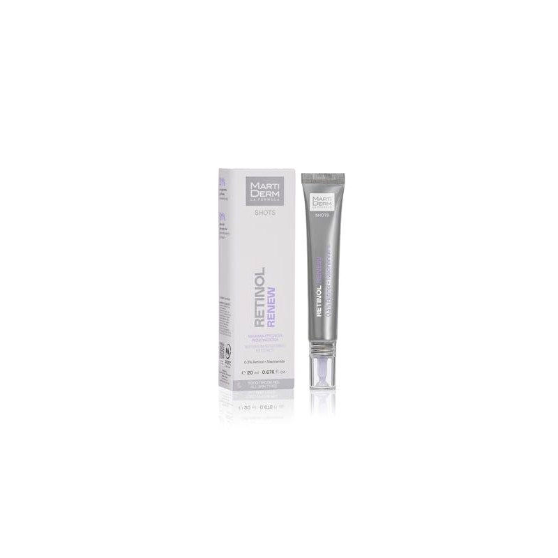 MartiDerm Shot Retinol al 0.3% puro, Piel más uniforme, 20ml