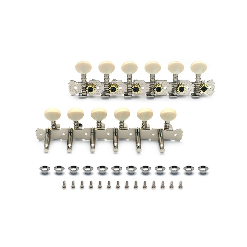 Metallor 12 Strings Acoustic Guitar Tuning Pegs Chrome Plated Machine