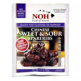 NOH Foods of Hawaii CHINESE SWEET-SOUR SPARERIBS Seasoning Mix 1.5 oz 42g NO MSG