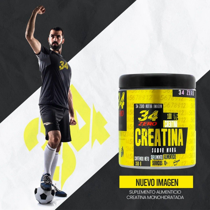 34 Zero Creatina Monohidratada 350g 70 Servicios Mora