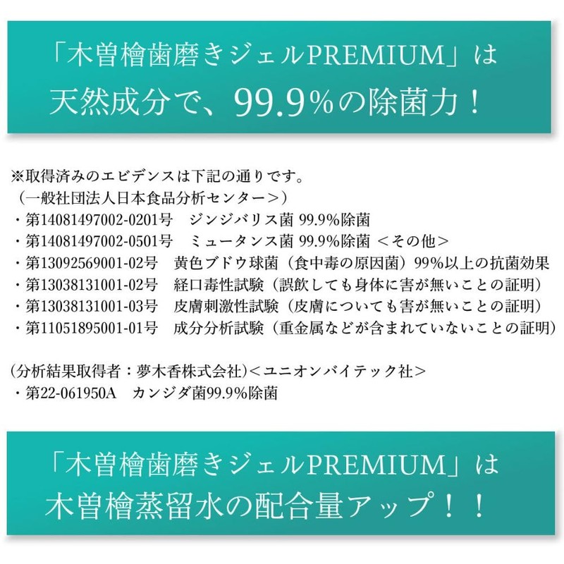 Kiso Hinoki Toothpaste Gel Premium 2.8 oz (80 g) Premium