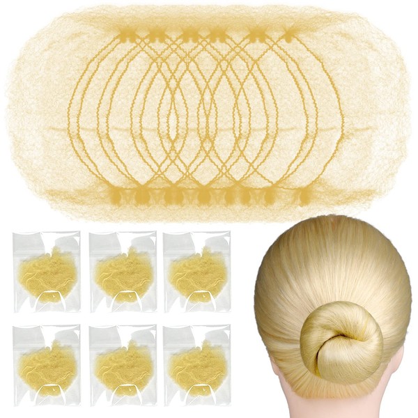 Kireida® Set of 20 Individually Wrapped Invisible Hair Nets, Bun Maker Set with Elastic Edge, Mesh Hair Nets, Invisible Hair Nets for Long and Short Hair