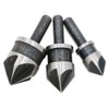 Driak 1/2",5/8",3/4" 5 Flute Chamfering Bit Set Countersink Bit, 82