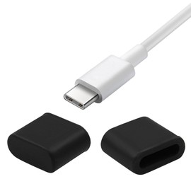 Jiozermi 20 Pcs Silicone USB C Anti Dust Caps - Black Type C Male Port Charging Port Cover Protector Cap for Any Type C Charging Male Port