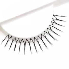 붙이기 쉬운 속눈썹 벌크 낚시줄 자연스러운 가닥 인조속눈썹 [9.5mm 두꺼운 10쌍] Easy-to-apply Bulk Eyelash Fishing Line Natural Strand False Eyelashes [9.5mm Thick 10 Pairs]