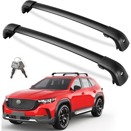 KINGGERI Lockable 220LBS Roof Rack Cross Bars Compatible with Mazda CX50 CX-50 2023 2024 2025, Aluminum Roof Rails Crossbars Rooftop Cargo Basket Carrier Bag Luggage Rails