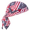 Ergodyne Chill-Its 6710CT Evaporative Cooling Dew Rag, Stars and Stripes,Stars