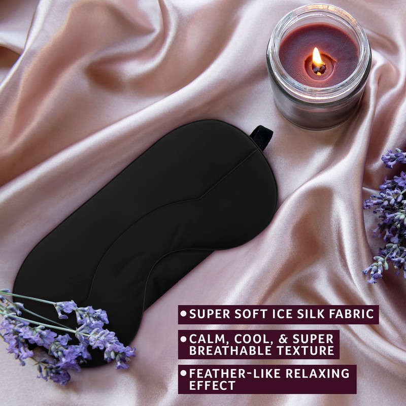 Silk Eye Mask, Eye Mask for Sleeping, Blindfold, Super Soft