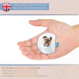 Destination Vinyl ltd Magnet for Refrigerator, Fridge - Cute Yorkie Dog Puppy Bathing for Office, Cabinet and Whiteboard, Magnetic Stickers, 21419