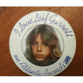 I love Leif Garrett on Atlantic Records Pinback button Vintage NOS