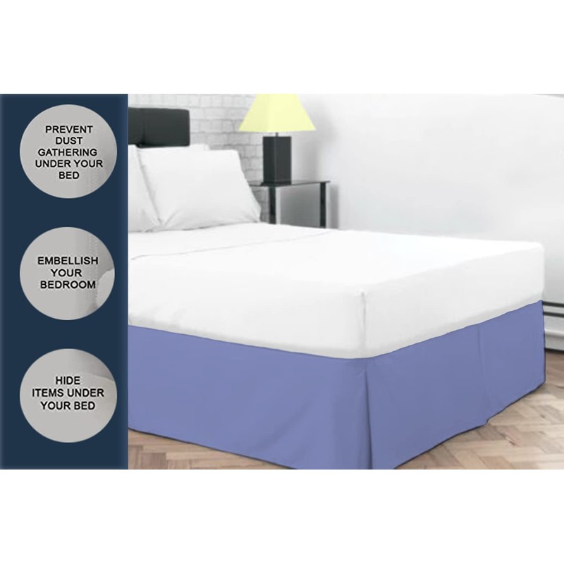 Dazzle Collection® Plain Dyed Poly Cotton Pleated Platform Base Valance