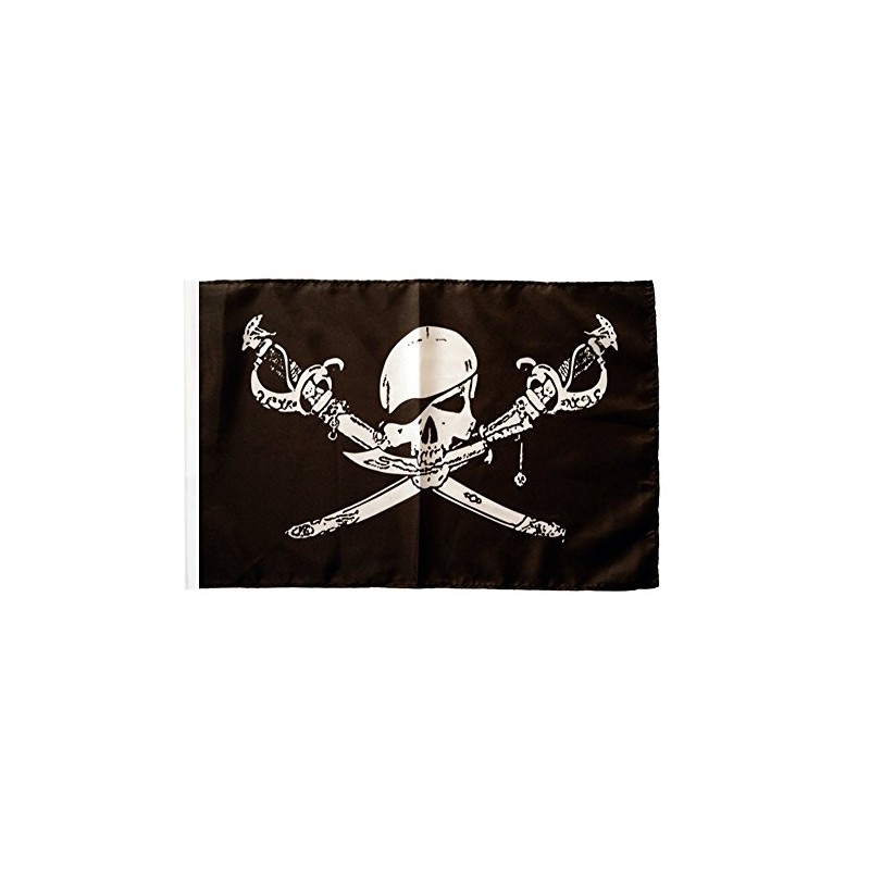 Flaggenfritze® Pirate Flag with Sabre 30 x 45 cm