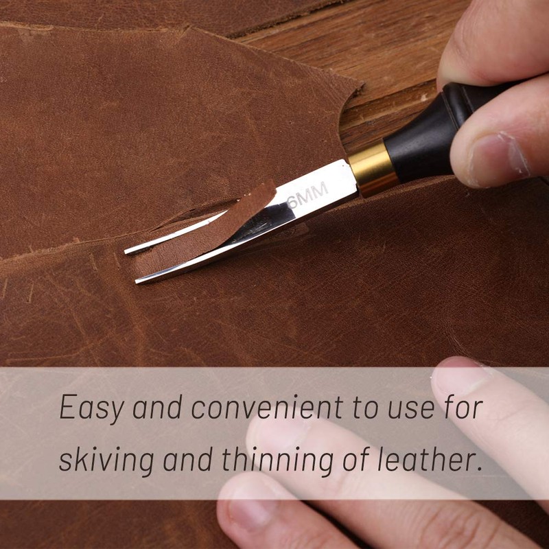 Diudus Leather Edge Beveler Tool, French Skiver, 6mm Wide Mouth