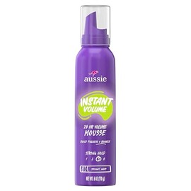 Aussie Instant Volume Mousse 24 Hour Strong Hold 6 Ounce (Pack of 2)
