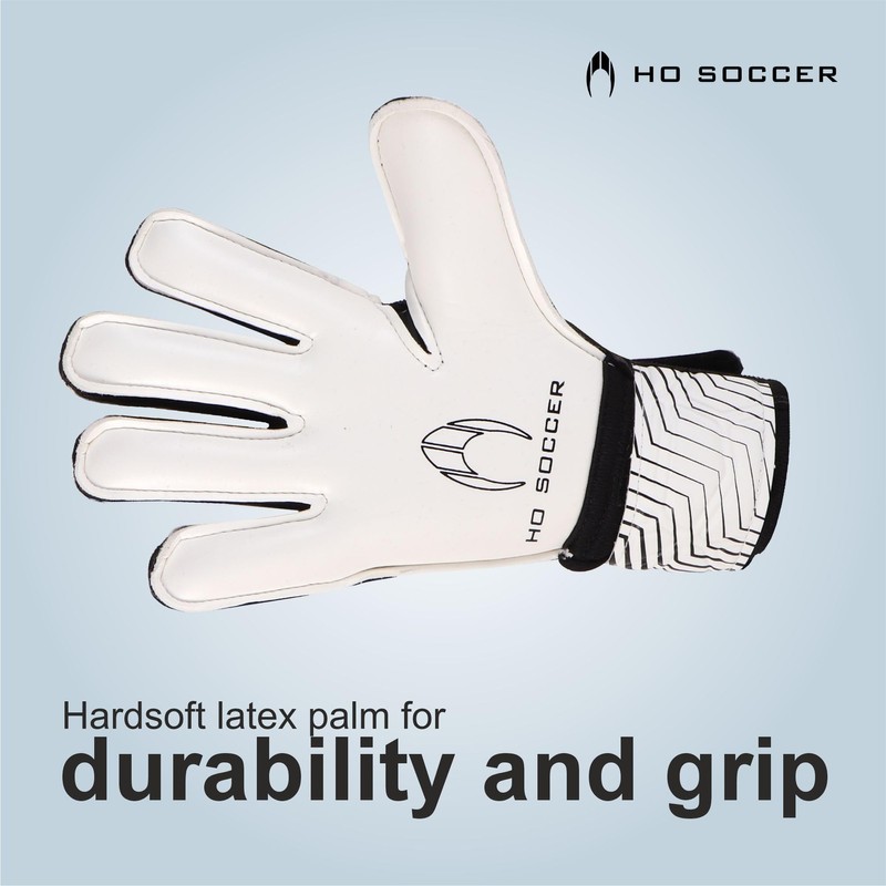 HO Soccer Force Green Unisex Adult Goalkeeper Gloves, White/Black, 10.5