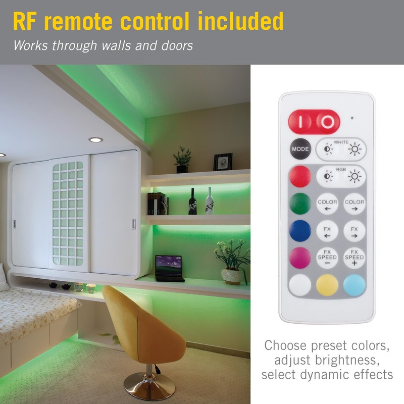 Armacost Lighting Slimline RGB+W LED Strip Light Remote Control 723422N