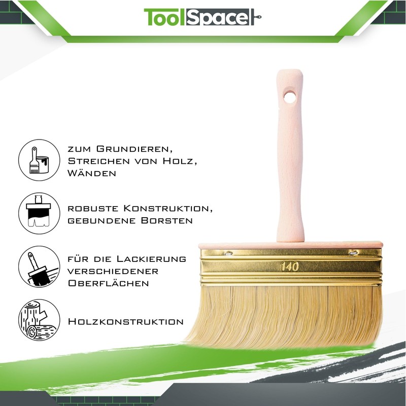 ToolSpace Quast 140 mm Professional Surface Brush, Ceiling Brush, Paste