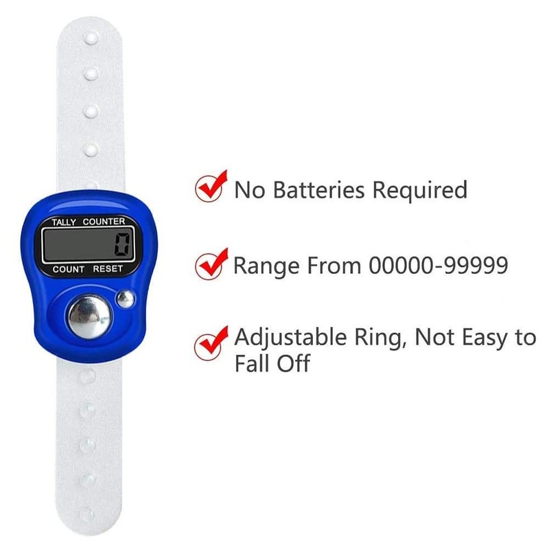 2X Digital LCD Electronic Golf Finger Hand Ring Knitting Row