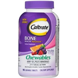 Caltrate Chewables Calcium Vitamin D Supplement - 90 Count