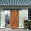 WEWORTH 6FT Black Box Rail Exterior Sliding Barn Door Hardware
