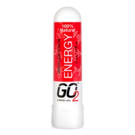 GO2 Inhaler Energy Stick — Essential Oils for Convenient On-The-Go Use — 100% Natural, Synthetic-Free and Cruelty-Free (1ml Tube)