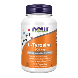NOW L-tyrosine 500mg,120 Capsules                                                                                                                     