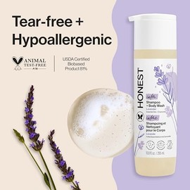 Honest Shampoo & Body Wash, Ultra Calming Dreamy Lavender, 10 Ounce
