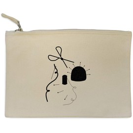 'Essentials For Sewing ' Canvas Clutch Bag/Accessory Case (CL00042852)