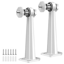 munloo Pack of 2 Wall Mount for Security Camera, Adjustable Angle 360° Rotation Surveillance Camera Bracket Made of Aluminium Alloy, Wall Mount, Hanging, Vertical Installation (White)