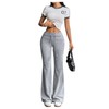 SHENHE Women's Drawstring Waist Bell Bottom Flare Leg Sweatpants Sports