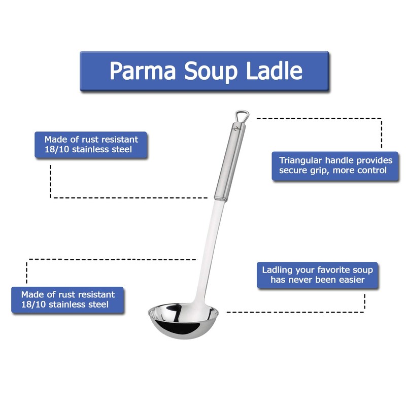 Küchenprofi 1215002800 Schöpflöffel Serie Parma, Silber