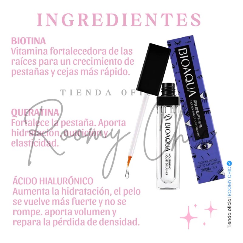 Serum Alargador Fortalecedor Pestañas Bioaqua / Roomy Chic