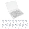 COMNICO Diamond Pushpins, 100 Pcs Clear Push Pins Stainless Steel