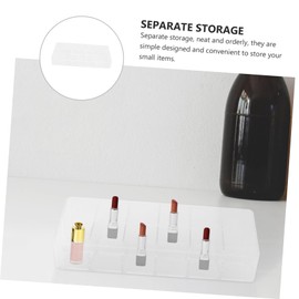 SAFIGLE 1pc Transparent Lipstick Display Holder Cosmetic Organizer for Desktop Storage Durable and Easy to Clean Capacity for Various Makeup Items for Bedroom Use