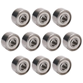 3x8x4 mm Miniature Steel Bearing Skateboard Deep Groove Ball Bearings Pack of 10