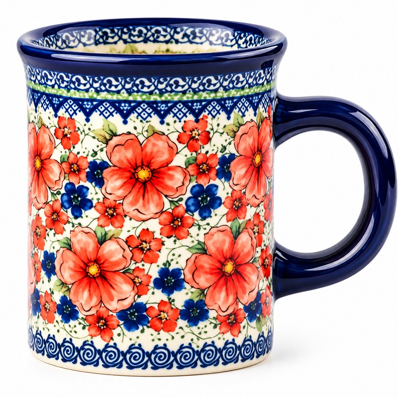 Bohemian Floral Ceramic Coffee Mug for Coffee & Tea –