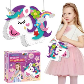 TECHEEL Children's Unicorn Sewing Kit for Children Sewing Fun for Children Felt Sewing Kits Sewing Children's Sewing Kit DIY Art Craft Creative Craft Set for Children from 4 5 6 Years Children's