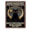 Tin Metal Sign Salem Sanctuary For Wayward Cats Ferals And