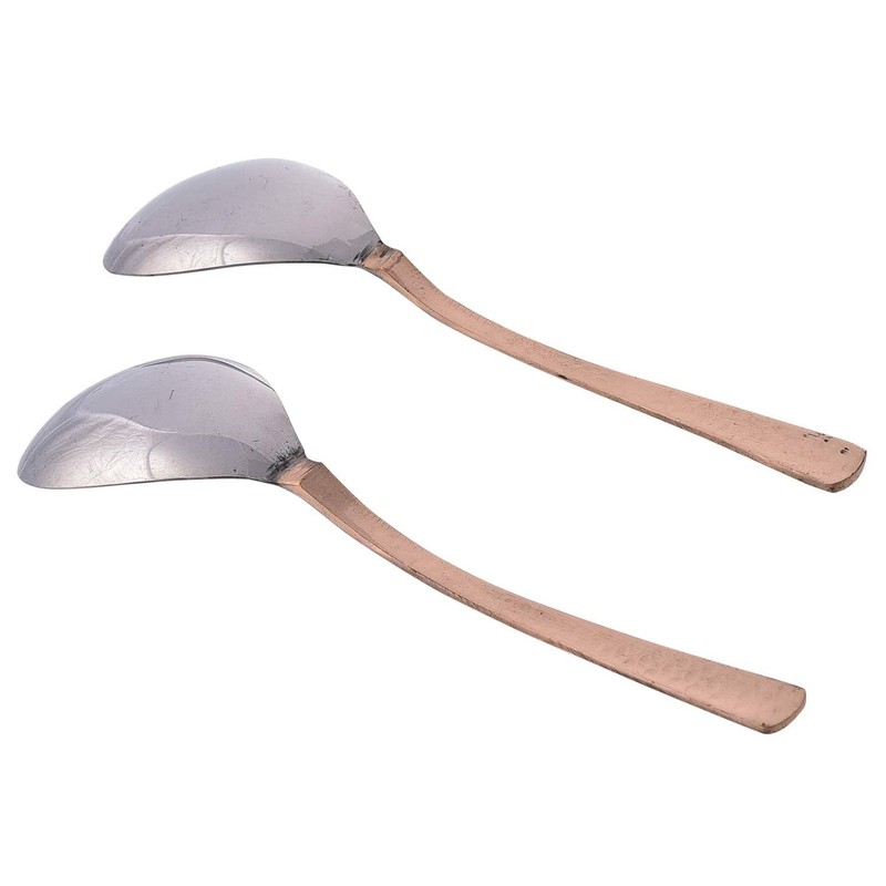 Ajuny Set of 4 Copper & Stainless Steel Serving Spoons