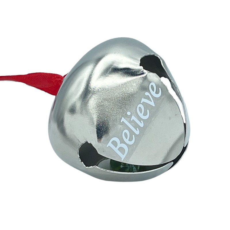 Believe Bell Christmas Tree Hanging Ornaments Sleigh Bells