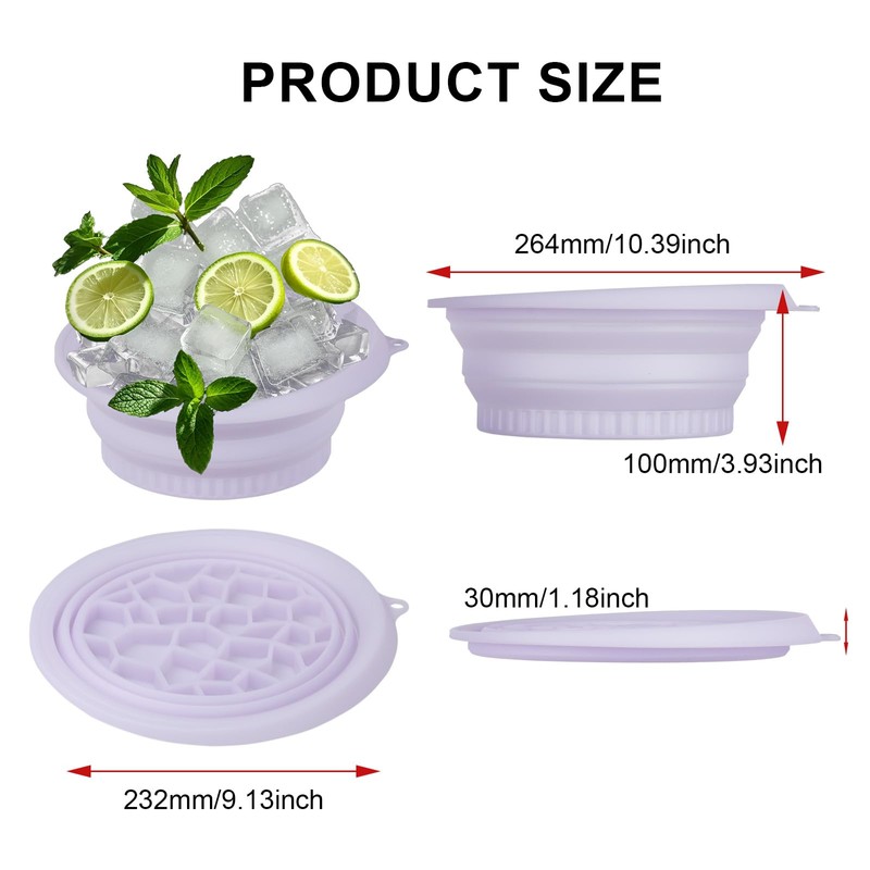 Face Bowl for Ice with Built-In Ice Tray, Face Ice
