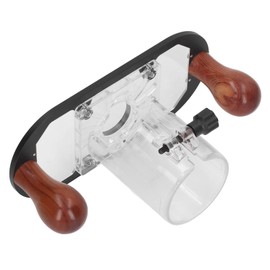 Woodworking Trimmer Protective Base, Transparent Woodworking Trimmer Base, Woodworking Trimmer Base, Stable DIY Power Tool for 65mm Trimming Machine, Adjustable Depth Aluminum Alloy Router Tool