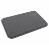 Light Grey Soft Polyester Floor Mat 40x60 cm - Non-Slip