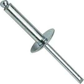 Large Flange Pop Rivets 3/16" x 7/8" All Steel Large Dome Head Blind 6-14 Gap .751" - .875" Quantity 25 by Fastenere