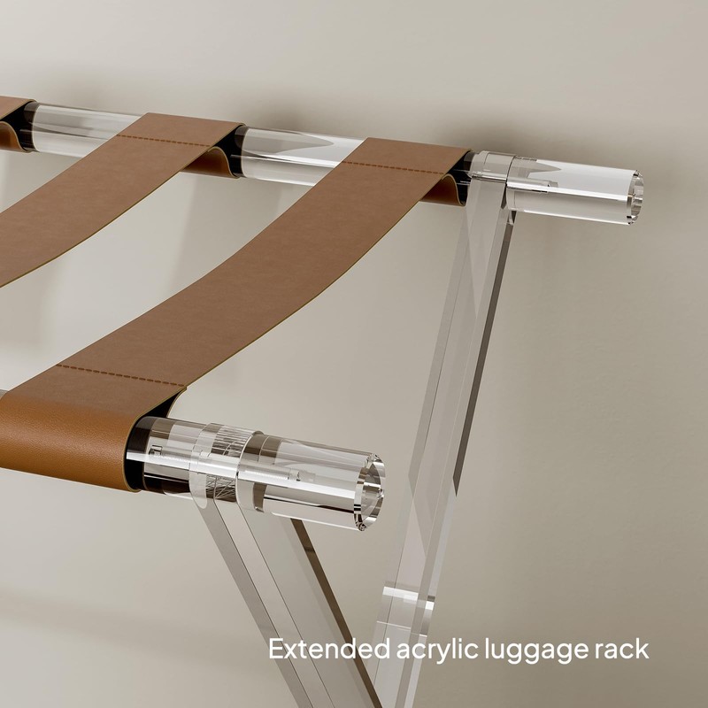 Sumerflos Acrylic Luggage Rack for Guest Room - Foldable Suitcase