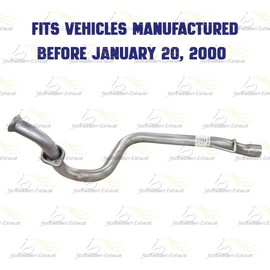 Northeastern Exhaust | Stainless Steel - Direct Fit Exhaust Front Pipe Compatible for Jeep Cherokee 1996-1999 4.0L - Include Gasket and Clamp | Automotive Replacement Part