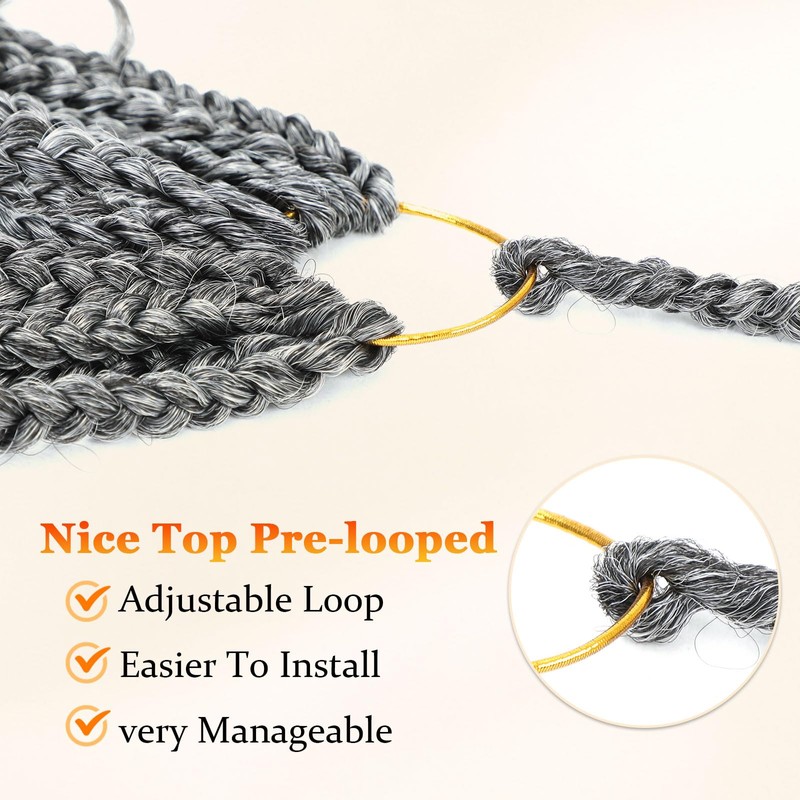 Yewell 9 Packs Goddess Box Braids Crochet Hair Boho Crochet